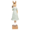 Clayre & Eef Statuetta Coniglio 28 cm Marrone Verde  Poliresina