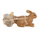 Clayre & Eef Figurine Rabbit 15x5x7 cm Brown Polyresin