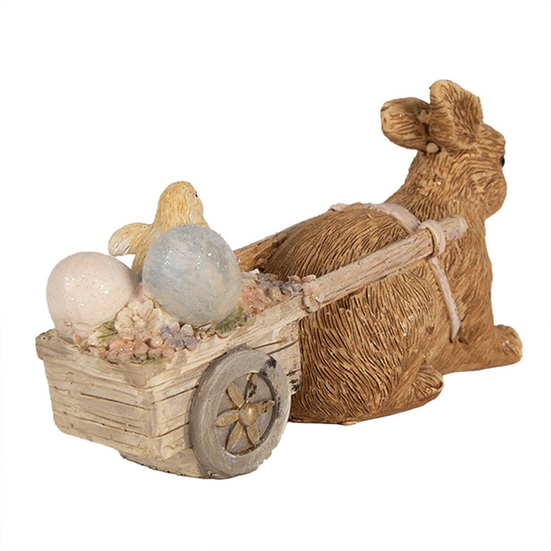 Clayre & Eef Figurine Rabbit 15x5x7 cm Brown Polyresin
