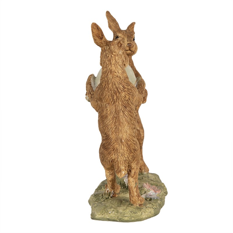 Clayre & Eef Figurine Rabbit 21 cm Brown Polyresin