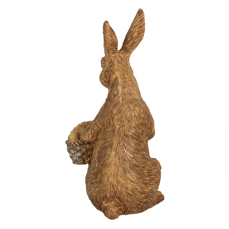 Clayre & Eef Statuetta Coniglio 14 cm Marrone Poliresina