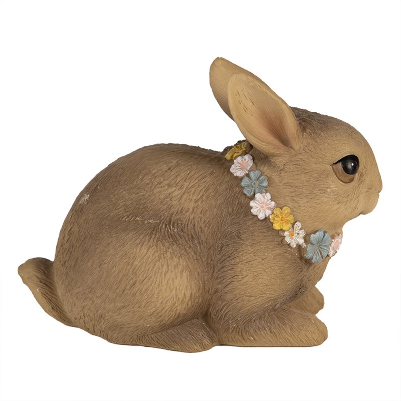 Clayre & Eef Statuetta Coniglio 10 cm Marrone Poliresina