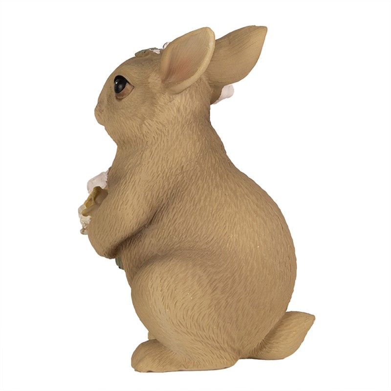 Clayre & Eef Figurine Rabbit 14 cm Brown Polyresin