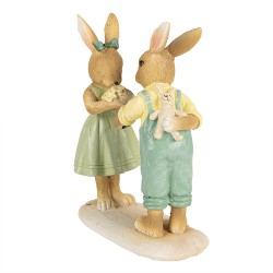 Clayre & Eef Figurine 14 cm Marron Vert Polyrésine