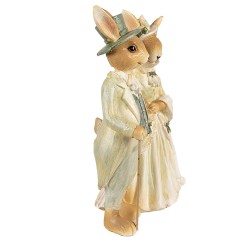 Clayre & Eef Beeld 21 cm Bruin Groen Polyresin