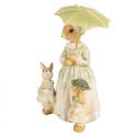 Clayre & Eef Figurine Rabbit 21 cm Brown Green Polyresin