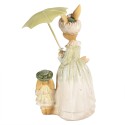Clayre & Eef Figurine Rabbit 21 cm Brown Green Polyresin