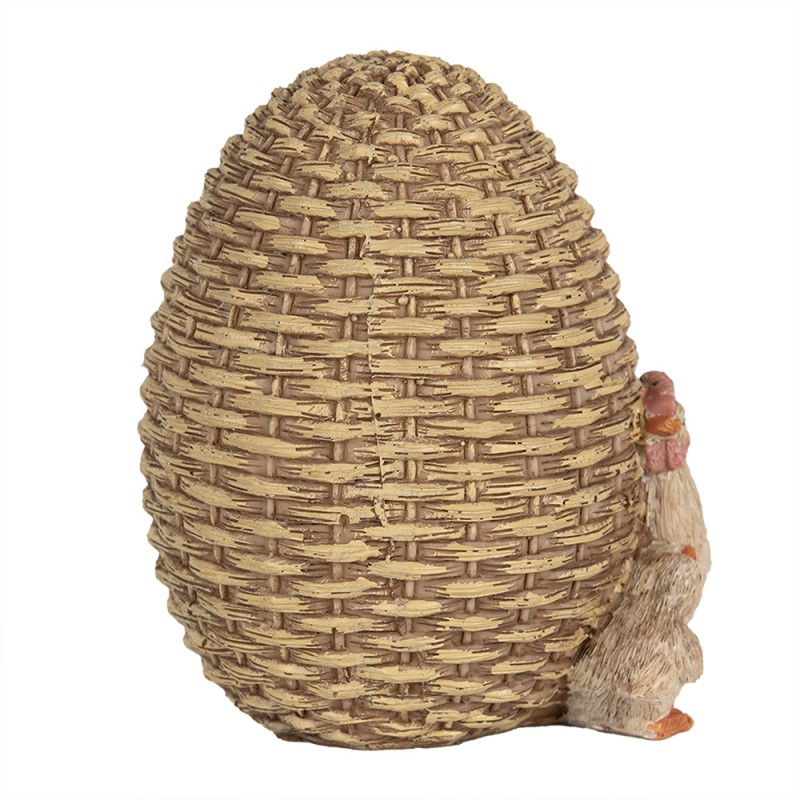 Clayre & Eef Figur Huhn 10 cm Braun Polyresin