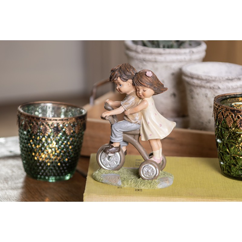 Clayre & Eef Beeld Kinderen 14 cm Bruin Polyresin