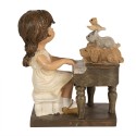 Clayre & Eef Statuetta Ragazza 10 cm Marrone Poliresina