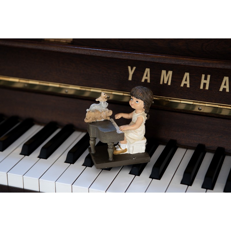 Clayre & Eef Statuetta Ragazza 10 cm Marrone Poliresina