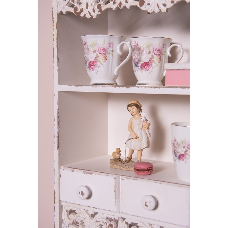 Clayre & Eef Statuetta Ragazza 15 cm Beige Poliresina