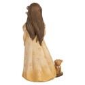 Clayre & Eef Statuetta Ragazza 15 cm Beige Poliresina