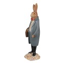 Clayre & Eef Figurine Rabbit 34 cm Brown Blue Polyresin