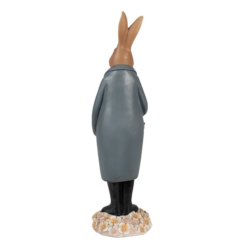 Clayre & Eef Figurine Rabbit 34 cm Brown Blue Polyresin