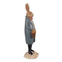 Clayre & Eef Figurine Rabbit 34 cm Brown Blue Polyresin