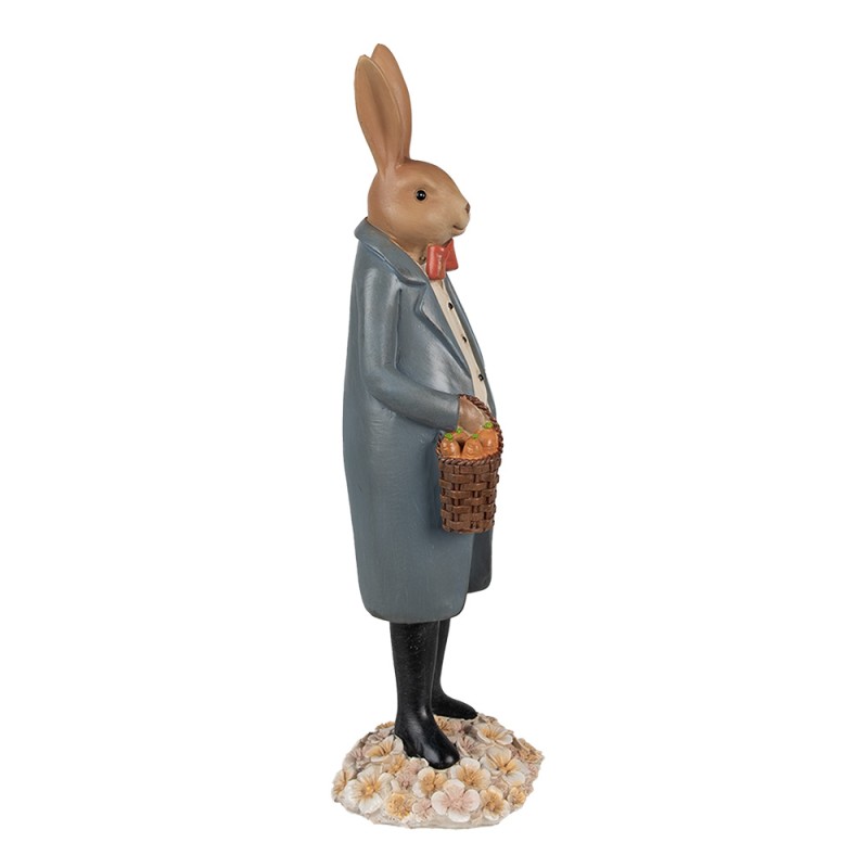 Clayre & Eef Figurine Rabbit 34 cm Brown Blue Polyresin