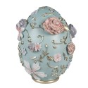 Clayre & Eef Beeld Ei 26 cm Blauw Polyresin