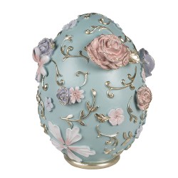 Clayre & Eef Figurine Œuf 26 cm Bleu Polyrésine