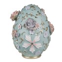 Clayre & Eef Beeld Ei 26 cm Blauw Polyresin