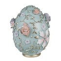 Clayre & Eef Beeld Ei 26 cm Blauw Polyresin