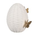 Clayre & Eef Figurine Œuf 20 cm Blanc Polyrésine