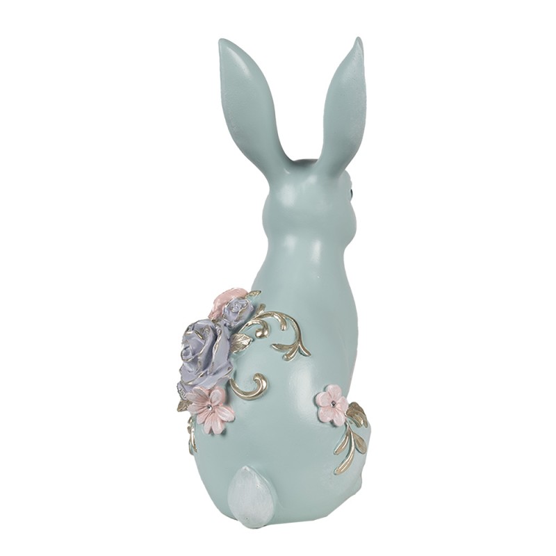 Clayre & Eef Beeld Konijn 28 cm Blauw Polyresin