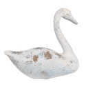 Clayre & Eef Figurine décorative Cygne 33x16x28 cm Blanc Marron Polyrésine