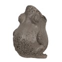 Clayre & Eef Blumentopf Frosch 19x18x23 cm Grau Polyresin