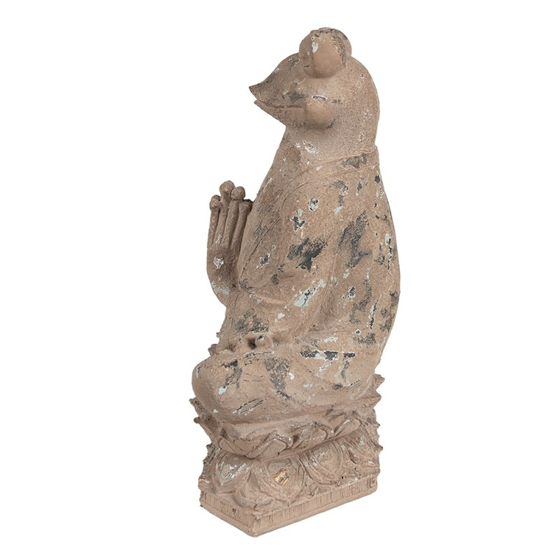 Clayre & Eef Decorative Figurine Frog 27x17x37 cm Brown Polyresin