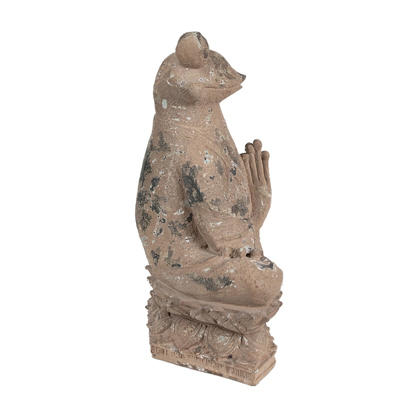 Clayre & Eef Decorative Figurine Frog 27x17x37 cm Brown Polyresin