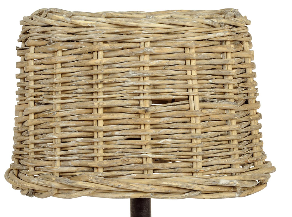 Clayre&Eef Lampenkap 25x18x16 cm Beige Rotan afbeelding