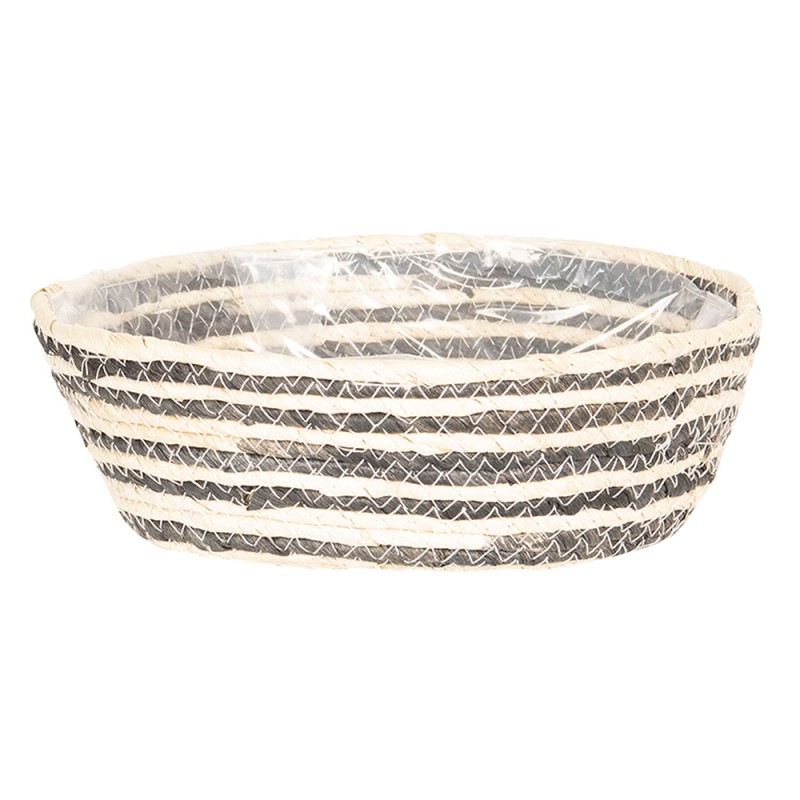 Clayre & Eef Storage Basket Ø 26x8 cm Brown Seagrass Round
