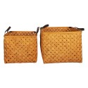 Clayre & Eef Opbergmand Set van 2  30x30x26 cm Bruin Rotan Vierkant