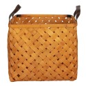 Clayre & Eef Storage Basket Set of 2 30x30x26 cm Brown Rattan Square