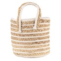 Clayre & Eef Panier de rangement set de 3 Ø21x20 cm Beige Marron Zostère Rond