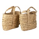 Clayre & Eef Storage Basket Set of 2 Ø 31 Ø 29 cm Brown Straw Oval