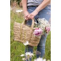 Clayre & Eef Panier de rangement set de 2 Ø 31 Ø 29 cm Marron Paille Ovale