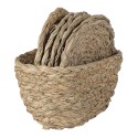 Clayre & Eef Sottobicchieri per bicchieri Ø 12 cm Marrone Zostera