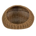 Clayre & Eef Casa dei gatti Ø 47x30 cm Marrone Beige Rattan  Rotondo