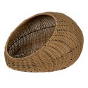 Clayre & Eef Casa dei gatti Ø 47x30 cm Marrone Beige Rattan  Rotondo