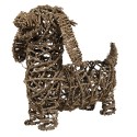 Clayre & Eef Statuetta Cane 32x17x30 cm Marrone Rattan