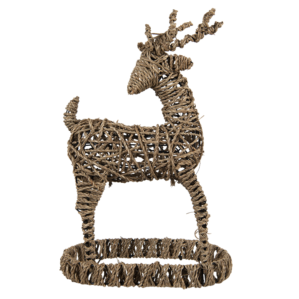 Clayre & Eef Beeld Hert 30x20x49 cm Bruin Rotan afbeelding