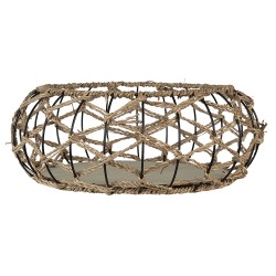 Clayre & Eef Storage Basket Ø 39x15 cm Brown Rattan Round