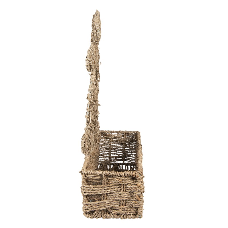 Clayre & Eef Storage Basket Rabbit 30x14x49 cm Brown Rattan