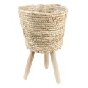 Clayre & Eef Pot de fleurs Ø 22x33 cm Marron Beige Zostère Rond