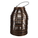 Clayre & Eef Wind Light Ø 22x32 cm Brown Wood Glass Round