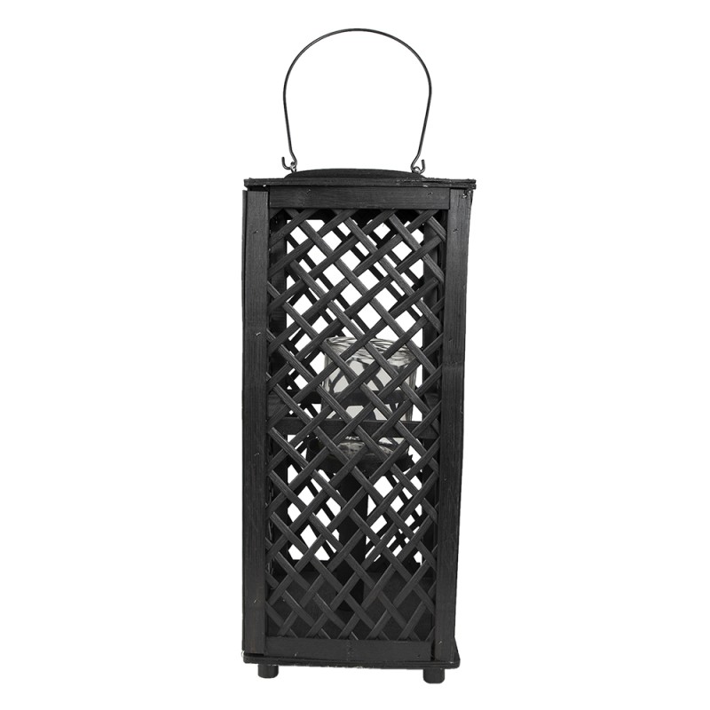 Clayre & Eef Wind Light 21x21x50 cm Black Bamboo