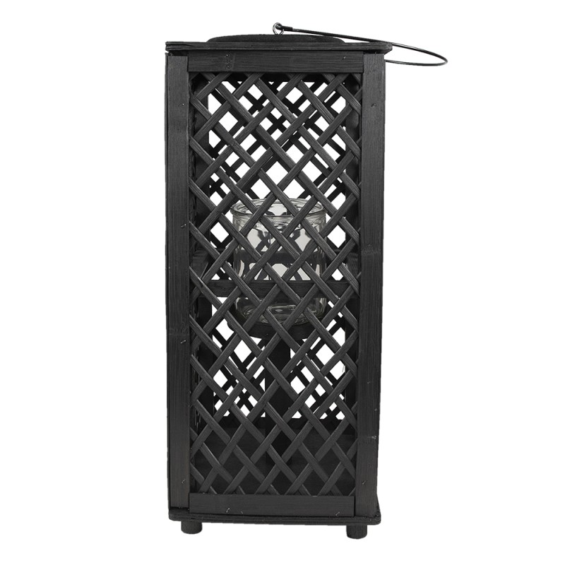 Clayre & Eef Wind Light 21x21x50 cm Black Bamboo