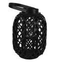 Clayre & Eef Wind Light Ø 22x29 cm Black Bamboo Round